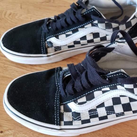 Vans Unisex Iconic Old Skool Checker Board Shoes Mens 7 Womens 8.5 gently worn - Picture 2 of 9